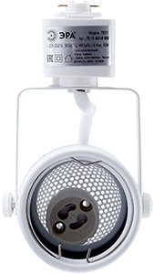 светильник трековый 1-фазный поворотный TR11-GU10 "Эра" белый - цоколь GU10