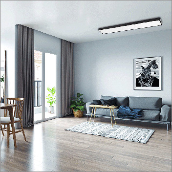 линейный led светильник Jazzway PSO-01 45w 4000K Black 1200х180 IP40 - пример накладного монтажа