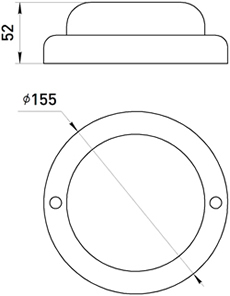 накладной led светильник SPB-201-3 "Эра" 12Вт - размеры