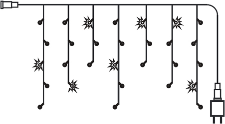 led гирлянда Uniel ULD-B10005-480/TTK Warm White IP44 - схема гирлянды