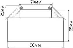 cветильник потолочный встраиваемый Feron HL453 - размеры