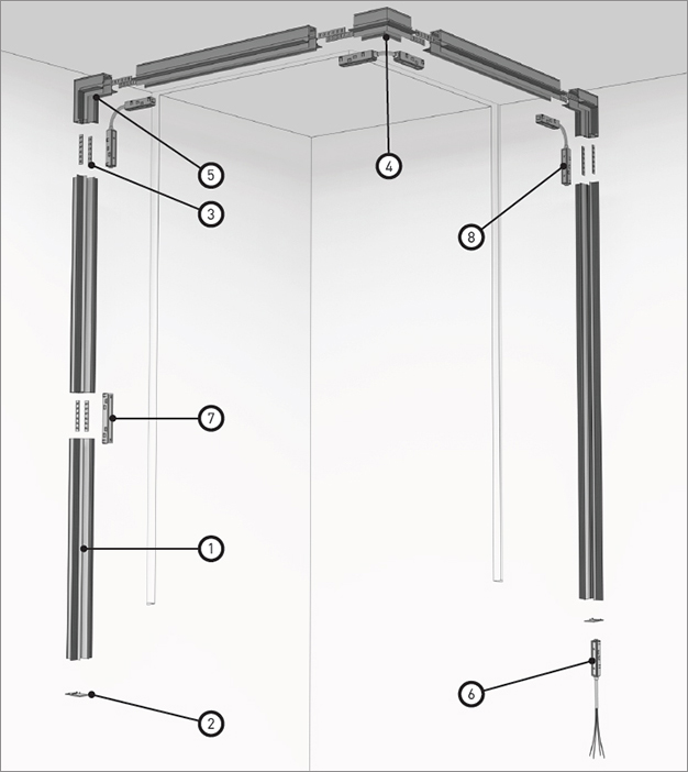 схема установки встраиваемого магнитного шинопровода "Эра" серии Nova