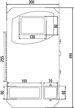 щит ЩУРн-П 3/11 IP55 EKF PROxima - размеры