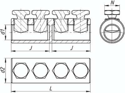 соединитель болтовой 4СБ "ЗЭТАРУС" - размеры