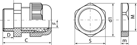 сальник MG IP68 TDM - размеры