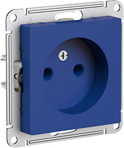 розетка 1-местная Systeme Electric AtlasDesign, аквамарин - внешний вид