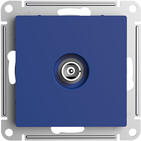 розетка ТВ антенная (коннектор) Systeme Electric AtlasDesign, аквамарин - внешний вид