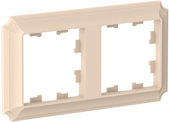 рамка 2-постовая Systeme Electric AtlasDesign Antique песочный - внешний вид