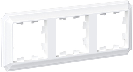 рамка 3-постовая Systeme Electric AtlasDesign Antique белый - внешний вид