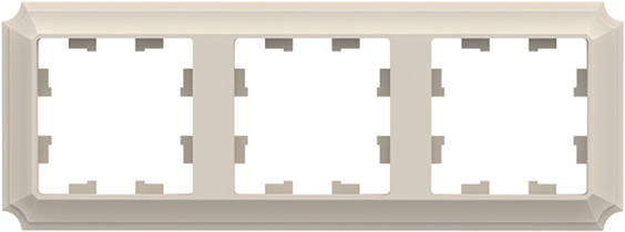 рамка 3-постовая Systeme Electric AtlasDesign Antique бежевый - внешний вид