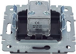 розетка ТВ проходная IEK РТВ10-0-БрГ Brite - вид с тыльной стороны