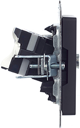 розетка двойная TV+RJ45 IEK РТВ/РК12-БрГ Brite - вид сбоку