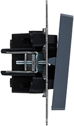 выключатель 1-клавишный перекрестный IEK ВС10-1-3-БрМ Brite - вид сбоку