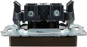 розетка 1-местная IEK РС10-1-0-БрТБ Brite - вид с тыльной стороны