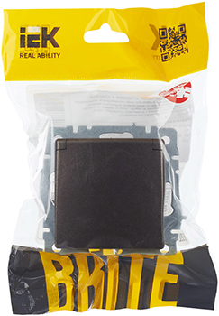 розетка 1-местная IEK РСбш10-3-БрТБ Brite - упаковка