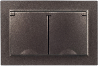 розетка 2-местная IEK РСбш12-3-44-БрТБ Brite - внешний вид