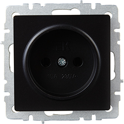 розетка 1-местная IEK РС10-1-0-БрЧ Brite - внешний вид