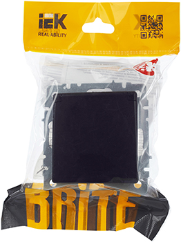 розетка 1-местная IEK РСбш10-3-44-БрЧ Brite - упаковка