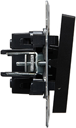 выключатель 1-клавишный IEK ВС10-1-1-БрЧ Brite - вид сбоку