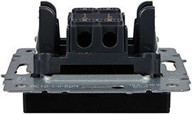 выключатель 1-клавишный IEK ВС10-1-1-БрЧ Brite - вид сбоку