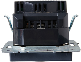 розетка 1-местная IEK РЮш11-1-БрМ Brite - вид сбоку