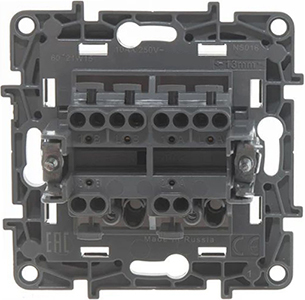 переключатель 2-клавишный Legrand Etika - вид с тыльной стороны