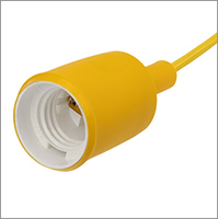 патрон подвесной E27 силиконовый Rexant 11-8889 со шнуром 1 м - конструкция и материалы