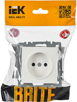 розетка 1-местная IEK РС10-1-0-БрБ Brite - упаковка