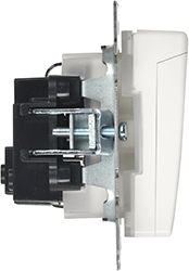 розетка 1-местная IEK РСбш10-3-44-БрБ Brite - вид сбоку