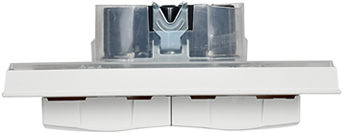 розетка 2-местная IEK РСбш12-3-44-БрБ Brite - вид сбоку