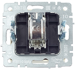 розетка ТВ оконечная IEK РТВ11-0-БрКр Brite - вид с тыльной стороны