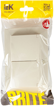 розетка 2-местная IEK РСбш12-3-44-БрКр Brite - упаковка