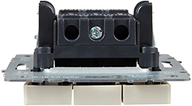 выключатель 3-клавишный IEK ВС10-3-0-БрКр Brite - вид сбоку