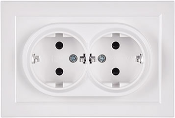 розетка 2-местная IEK РС12-3-БрЖ Brite - внешний вид