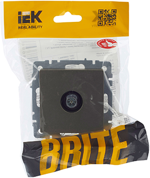 розетка ТВ оконечная IEK РТВ11-0-БрШ Brite - упаковка