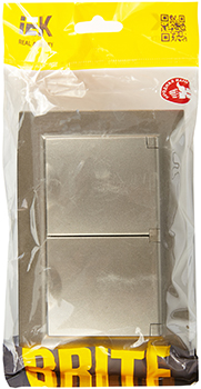 розетка 2-местная IEK РСбш12-3-44-БрШ Brite - упаковка