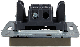 выключатель 1-клавишный IEK ВС10-1-0-БрШ Brite - вид сбоку