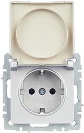розетка 1-местная IEK РСбш10-3-44-БрА Brite - внешний вид