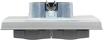 розетка 2-местная IEK РСбш12-3-44-БрА Brite - вид сбоку