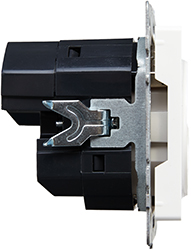 розетка 1-местная IEK РЮш10-2-БрБ Brite - вид сбоку