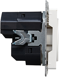 розетка 1-местная IEK РЮш10-2-БрЖ Brite - вид сбоку