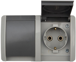 розетка 2-местная горизонтальная Kranz KR-78-0614 Industrial - внешний вид