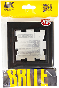 рамка 1-постовая IEK РУ-1-БрЧ-44 Brite - упаковка