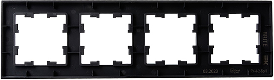 рамка 4-постовая IEK РУ-4-2-БрЧ Brite - вид с тыльной стороны