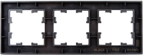 рамка 3-постовая IEK РУ-3-2-БрСе Brite - вид с тыльной стороны