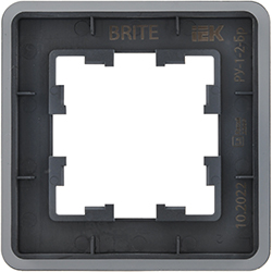 рамка 1-постовая IEK РУ-1-2-Бр стекло графит RE Brite - вид с тыльной стороны