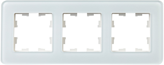 рамка 3-постовая IEK РУ-3-2-Бр стекло белый RE Brite - внешний вид