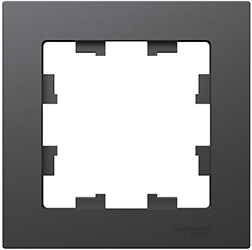 рамка 1-постовая Systeme Electric AtlasDesign, базальт - внешний вид