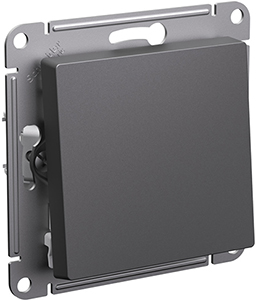 переключатель 1-клавишный перекрестный Systeme Electric AtlasDesign, базальт - внешний вид