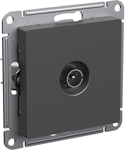 розетка ТВ антенная (коннектор) Systeme Electric AtlasDesign, базальт - внешний вид